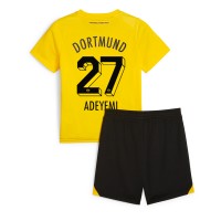 Camiseta Borussia Dortmund Karim Adeyemi #27 Primera Equipación Replica 2023-24 para niños mangas cortas (+ Pantalones cortos)